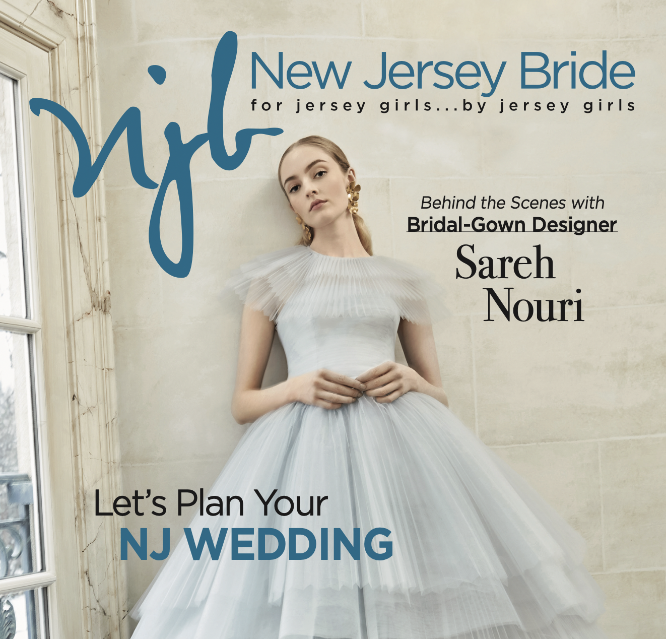 Sareh Nouri: The Cover of New Jersey Bride's Fall/Winter 2022 Catalog