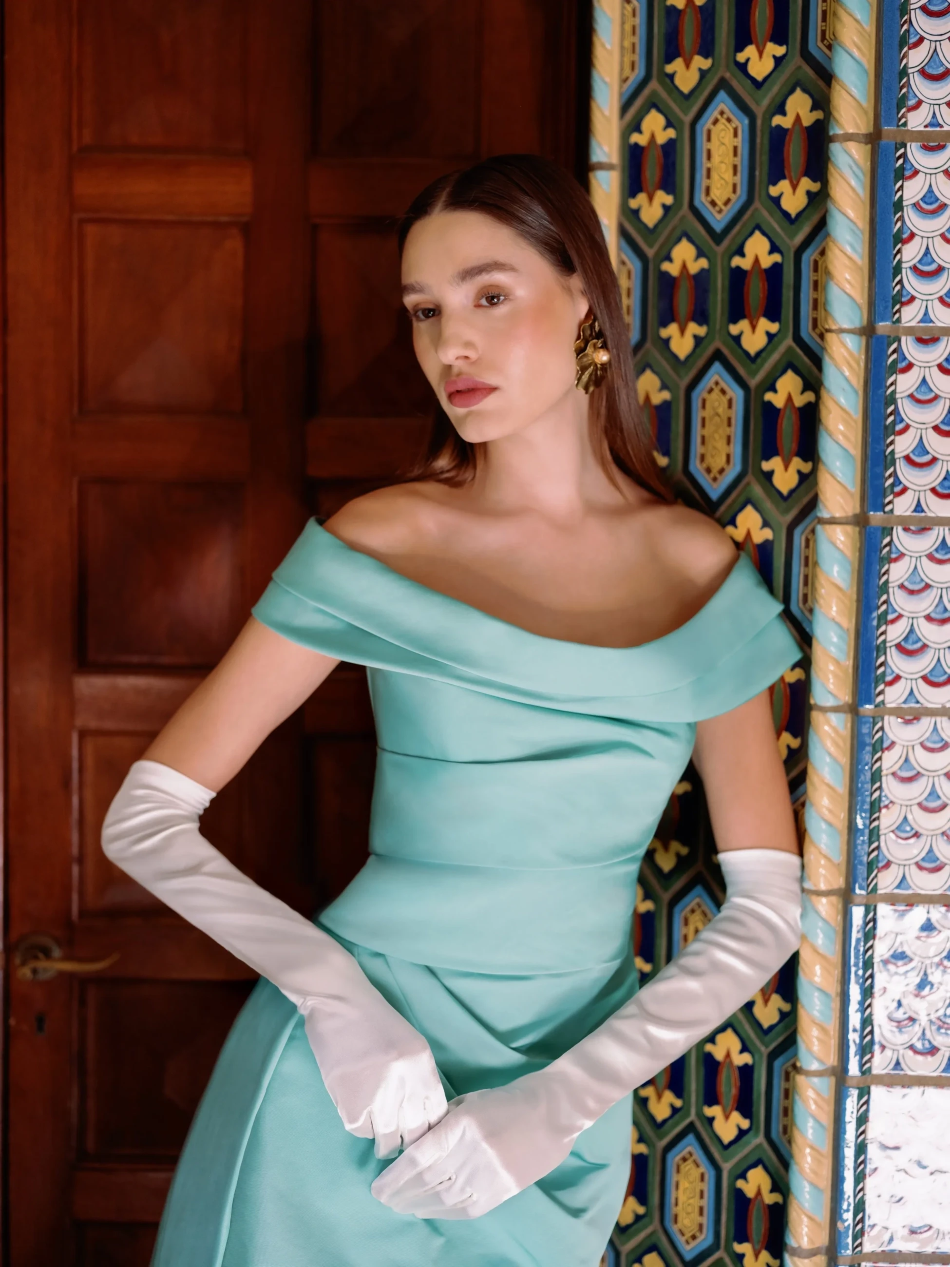 Beautifully Draped Evening Gowns