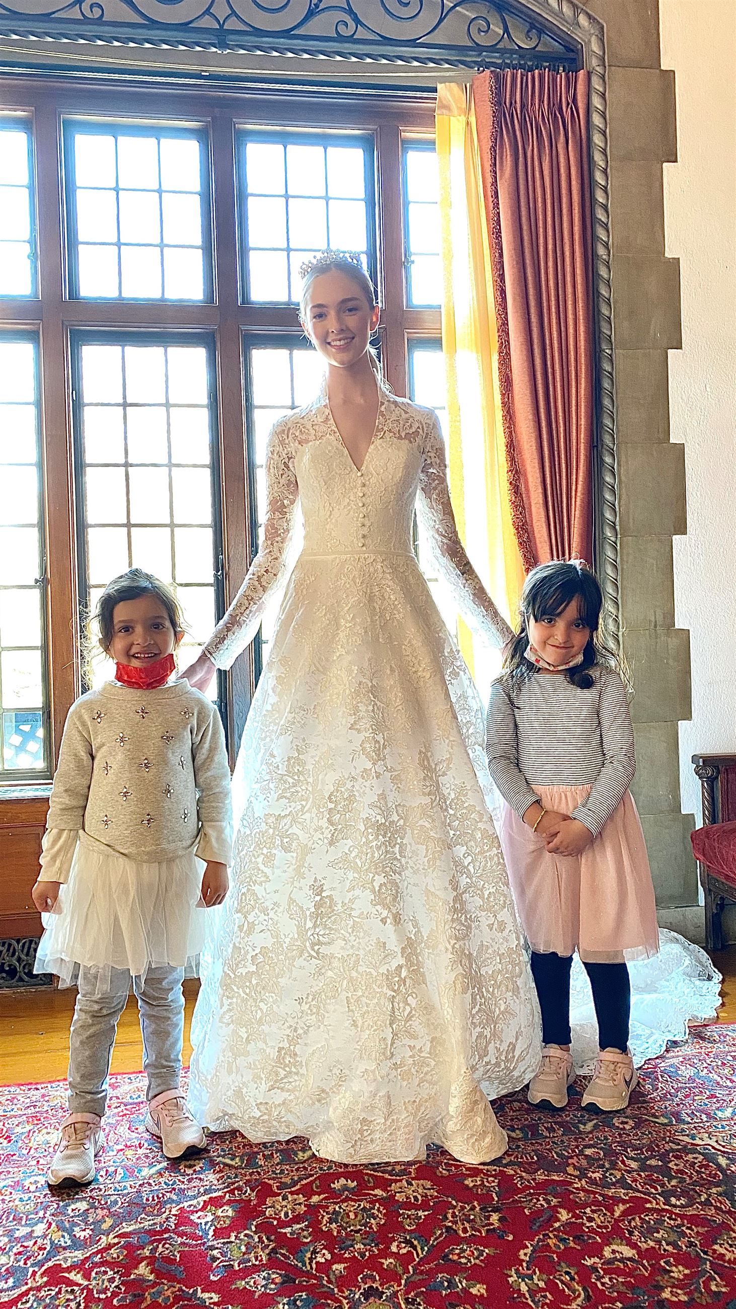 model wearing Sareh Nouri wedding dress