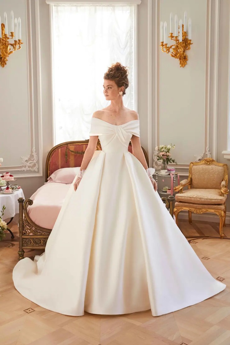 Silk faille outlet wedding dress